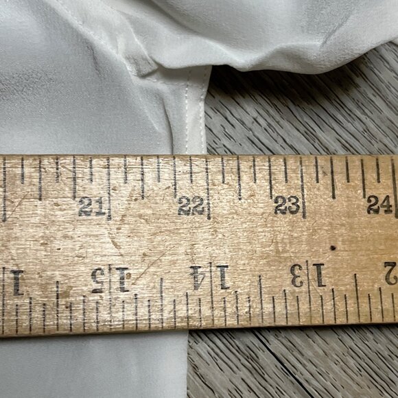 The Kooples white button down Silk Shirt NWOT Slim Long Sleeve Size Large - Picture 13 of 13